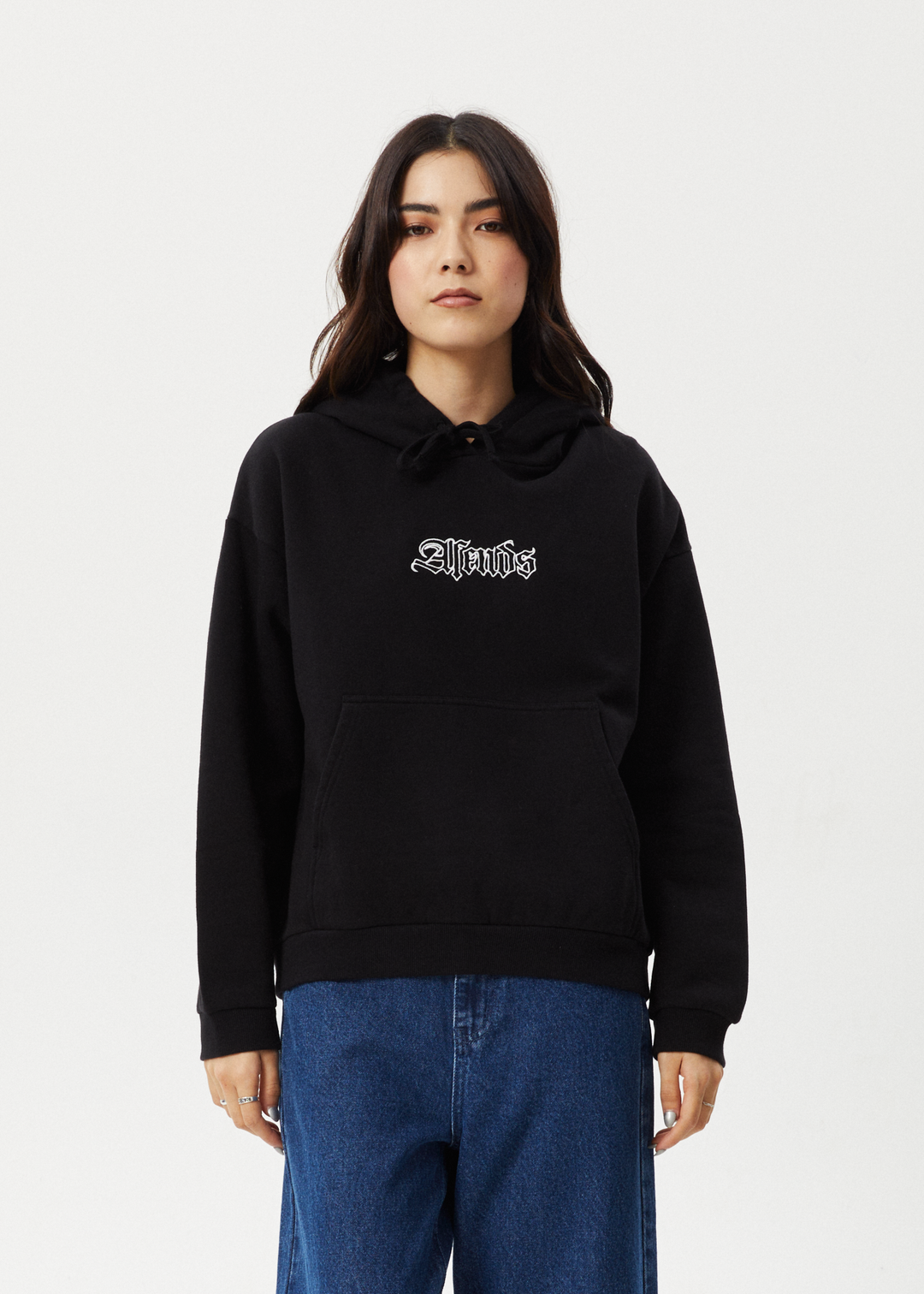 Afends Womens Burning - Pull On Hood - Black - Sustainable Clothing - Streetwear