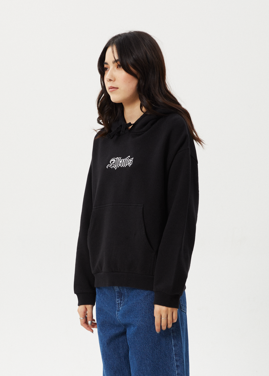 Afends Womens Burning - Pull On Hood - Black - Sustainable Clothing - Streetwear