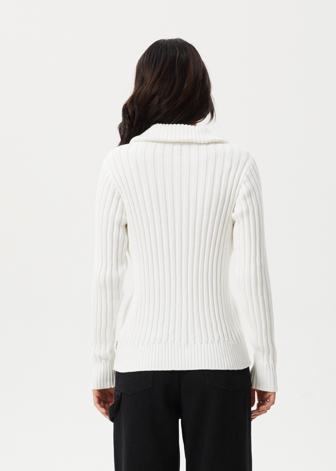 Afends Womens Vision - Knit Zip Through Cardigan - White - Sustainable Clothing - Streetwear