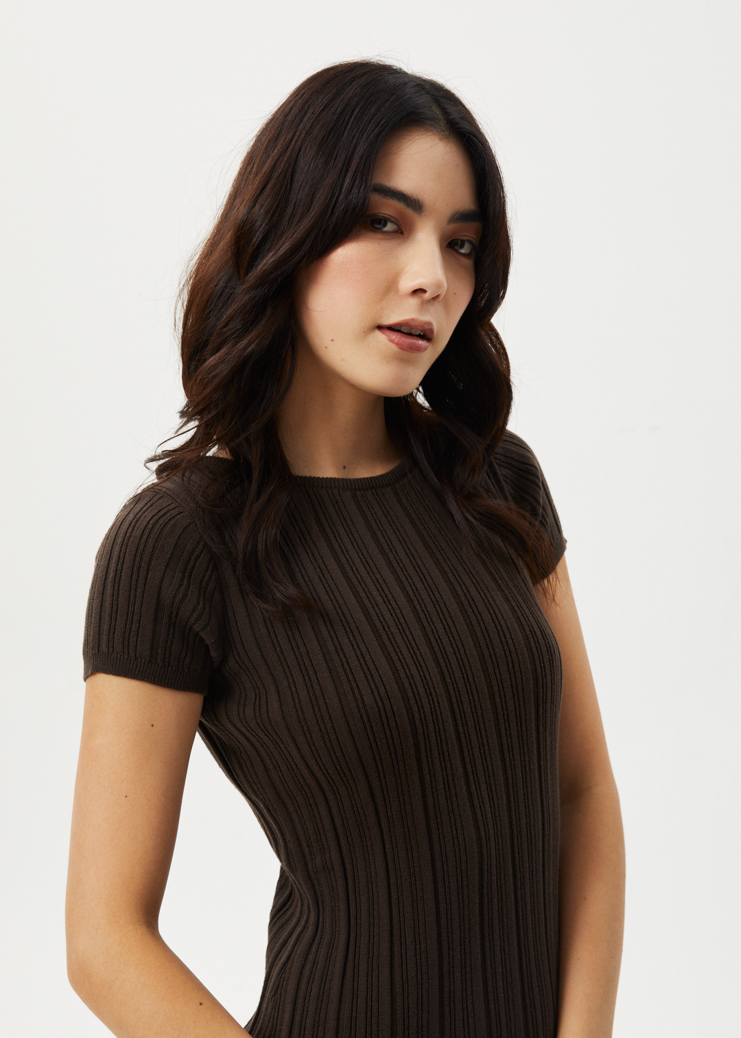 Afends Womens Landed - Knit Maxi Dress - Coffee - Sustainable Clothing - Streetwear