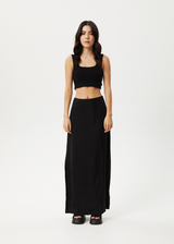 Afends Womens Grace - Cupro Maxi Skirt - Black - Afends womens grace   cupro maxi skirt   black   sustainable clothing   streetwear