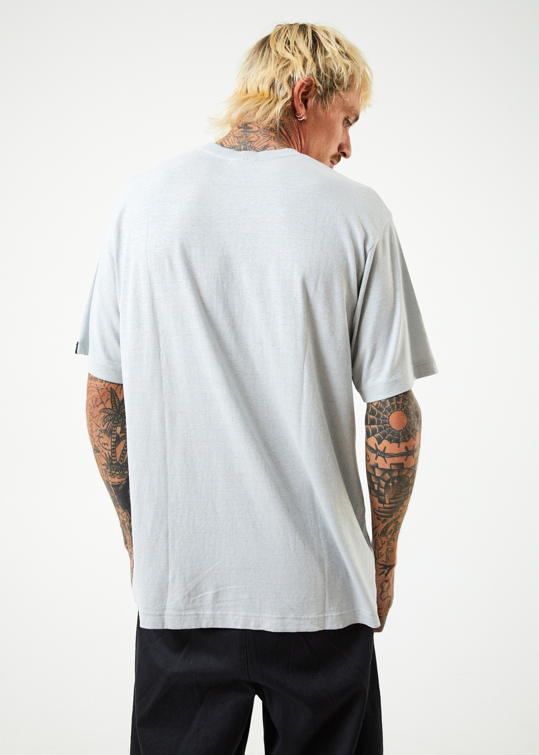 Afends Mens Classic - Hemp Retro T-Shirt - Smoke - Sustainable Clothing - Streetwear