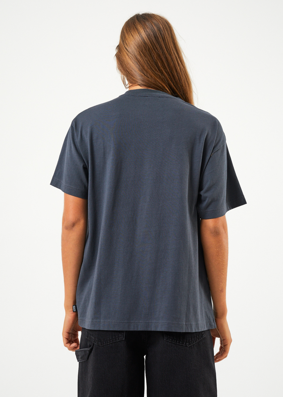 Afends Womens Underworld - Recycled Oversized  T-Shirt - Charcoal - Sustainable Clothing - Streetwear