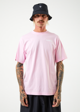 Afends Mens Vortex - Recycled Retro T-Shirt - Powder Pink - Afends mens vortex   recycled retro t shirt   powder pink   sustainable clothing   streetwear