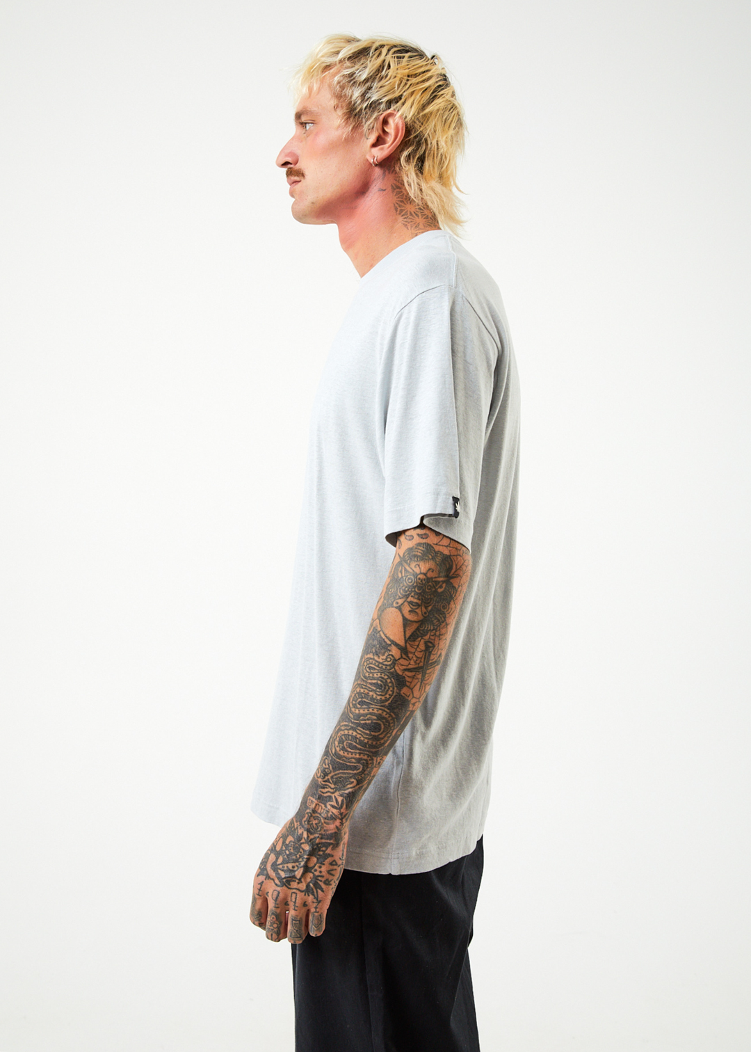 Afends Mens Classic - Hemp Retro T-Shirt - Smoke - Sustainable Clothing - Streetwear